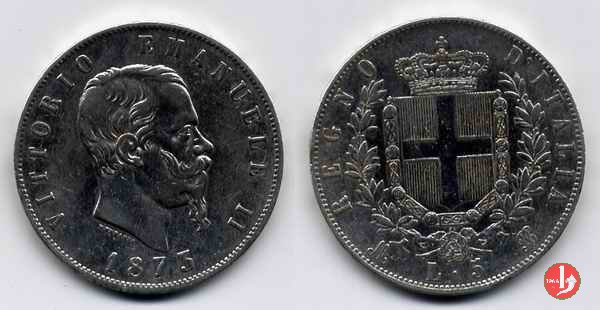 5 lire o scudo 1873 (Milano)