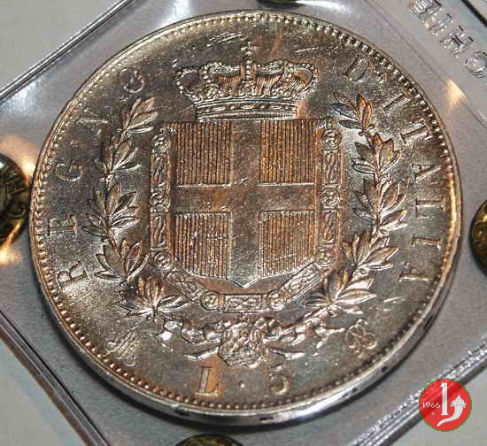 5 lire o scudo 1874 (Milano)