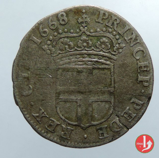 5 soldi II tipo 1668 (Torino)