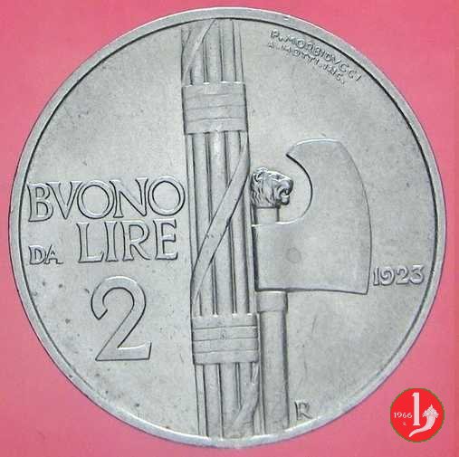 Buono da 2 lire 1923 (Roma)