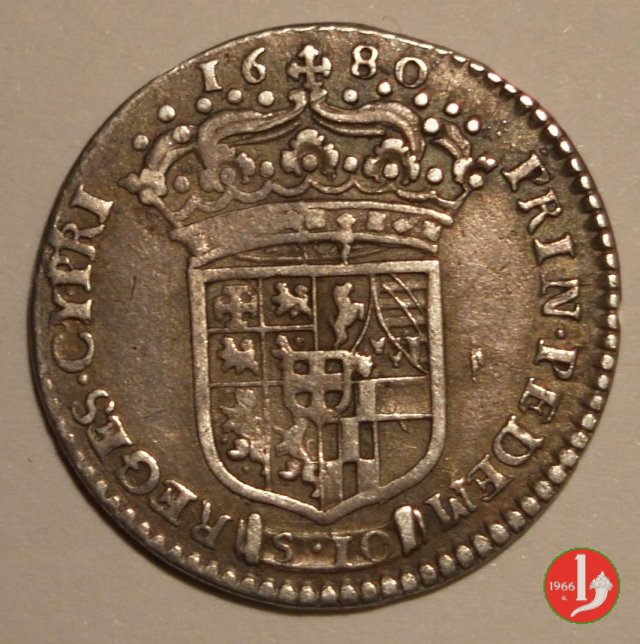 Mezza lira 1680 (Torino)