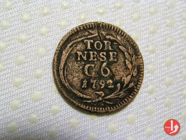 Tornese 3° tipo 1792 (Napoli)