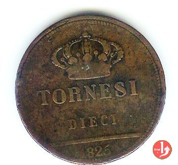 10 Tornesi 1825 (Napoli)