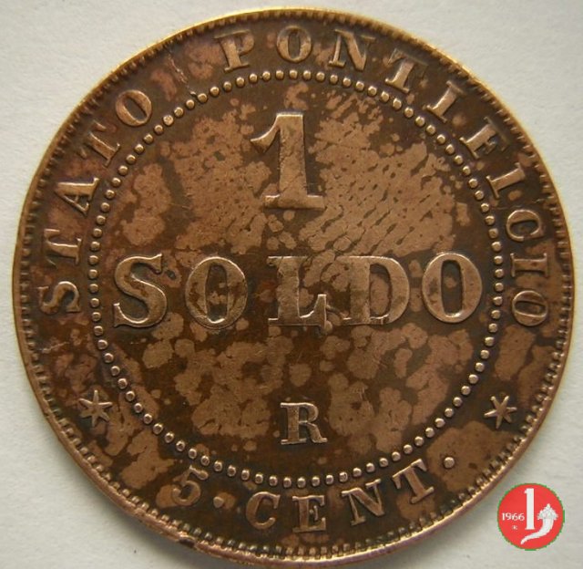 1 soldo o 5 centesimi 1866 (Roma)