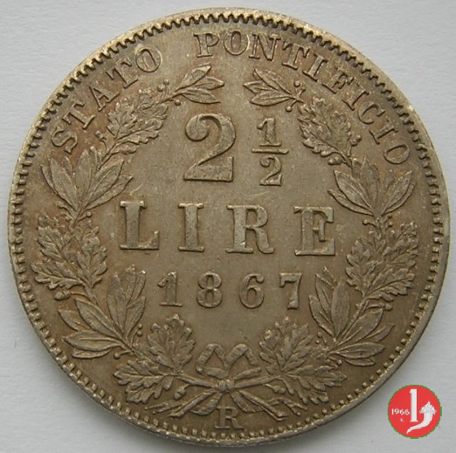 2,5 lire 1867 (Roma)