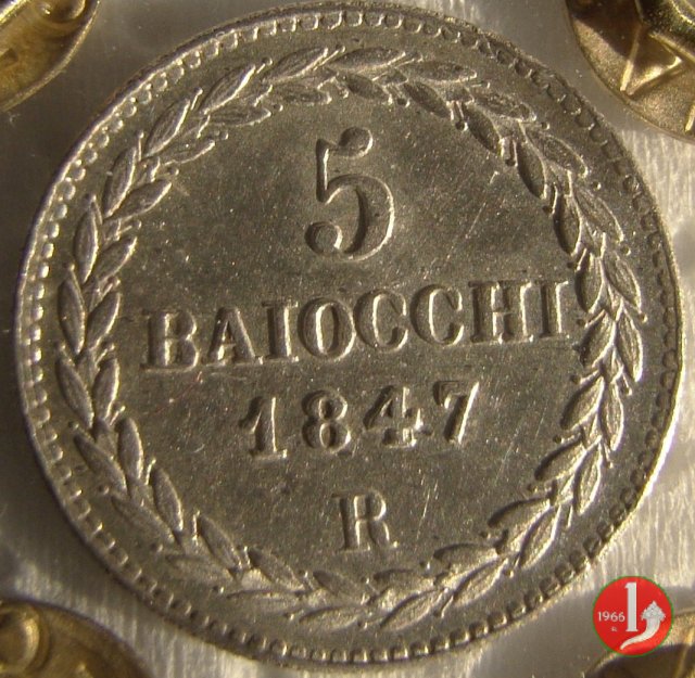 5 baiocchi (Grosso) 1847 (Roma)