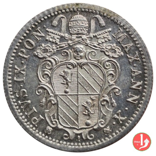 10 baiocchi (Giulio o Paolo) 1856 (Roma)