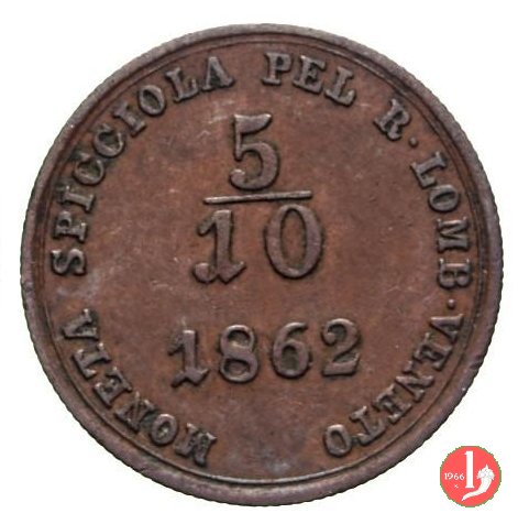 5/10 di soldo austriaco 1862 (Kremnitz)