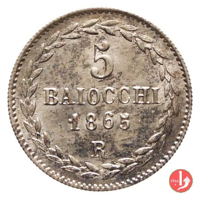 5 baiocchi (Grosso) 1865 (Roma)