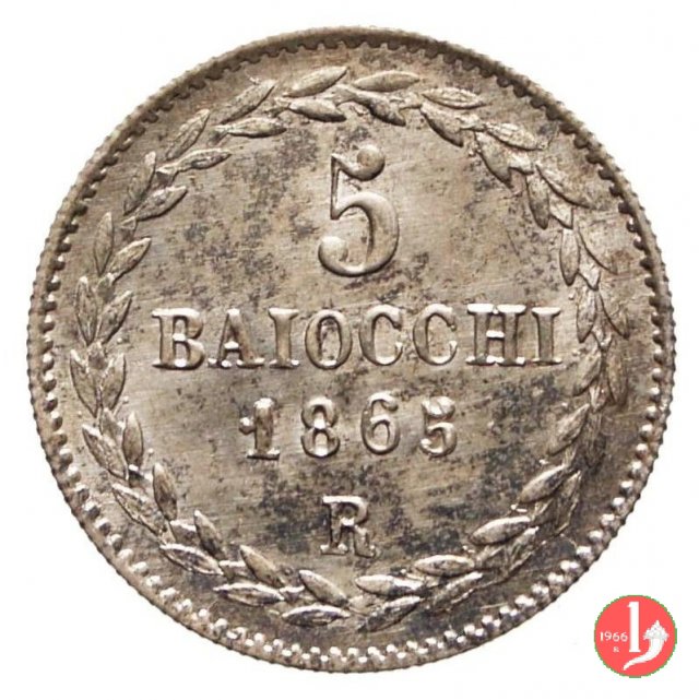 5 baiocchi (Grosso) 1865 (Roma)