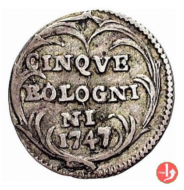 Carlino da 5 Bolognini 1747 (Bologna)