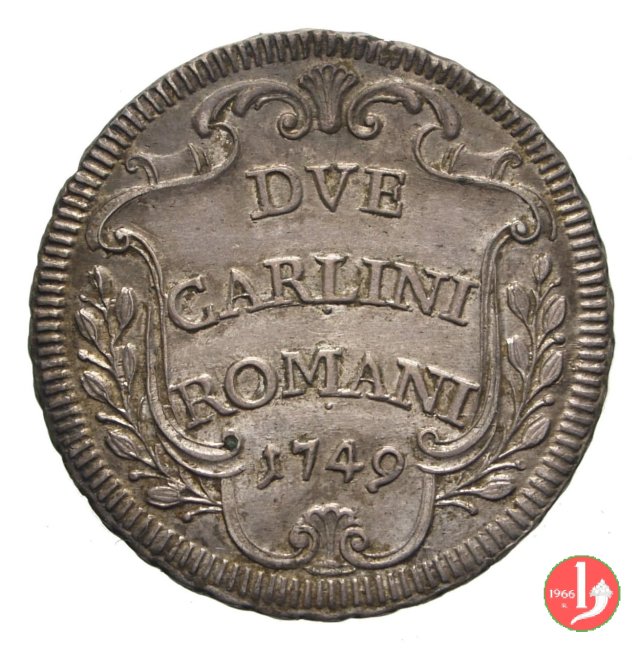 Doppio carlino 1749 (Roma)