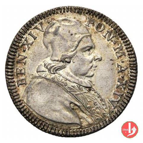 Doppiogiulio (quinto di scudo) 1753 (Roma)