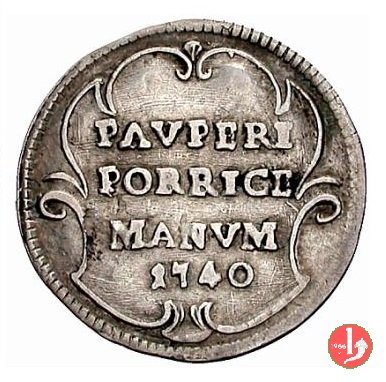 Grosso PAVPERI PORRIGE MANVM 1740 (Roma)