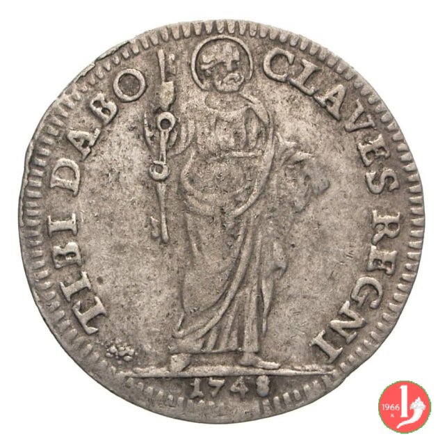 Grosso TIBI DABO CLAVES REGNI 1748 (Roma)