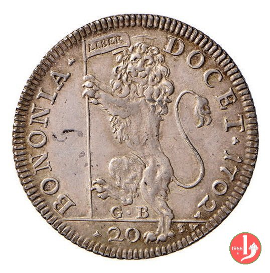 Lira da 20 Bolognini 1702 (Bologna)