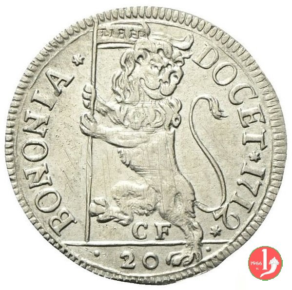 Lira da 20 Bolognini 1712 (Bologna)