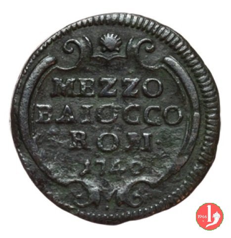 Mezzo Baiocco 1740 (Roma)