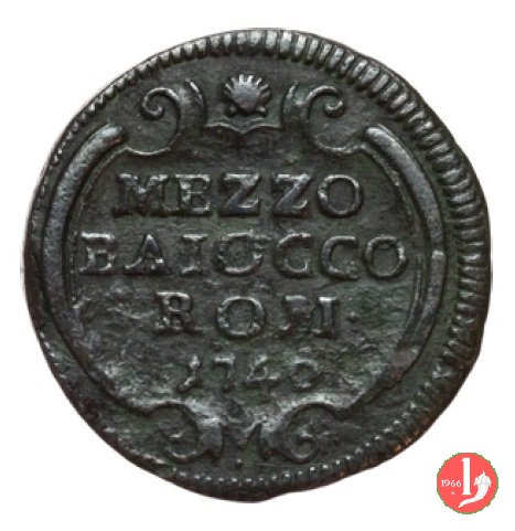 Mezzo Baiocco 1740 (Roma)