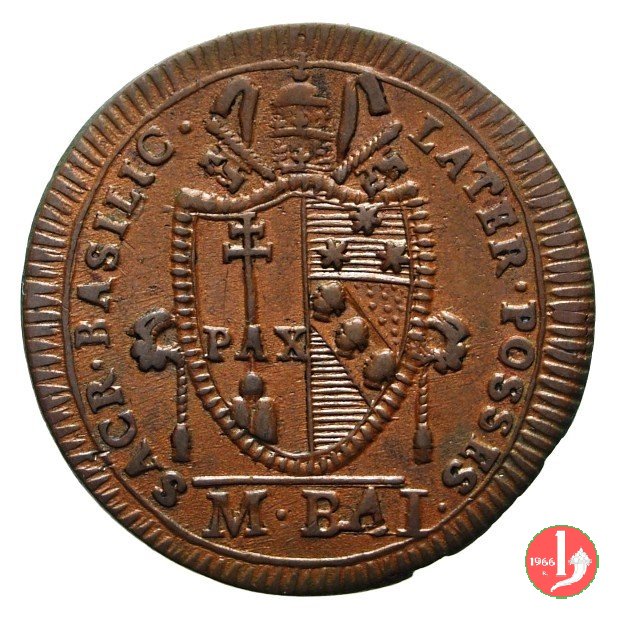 Mezzo Baiocco del 1° tipo (del Possesso) 1801 (Roma)