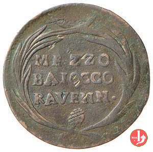 Mezzo baiocco CON ZECCA 1746 (Ravenna)