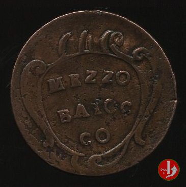 Mezzo baiocco SENZA ZECCA 1740-1758 (Ravenna)