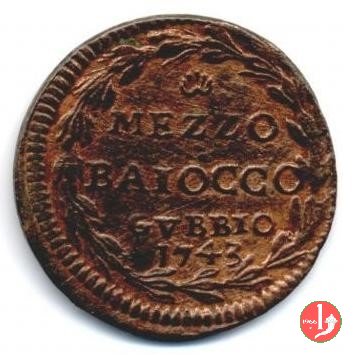 Mezzo baiocco 1743 (Gubbio)