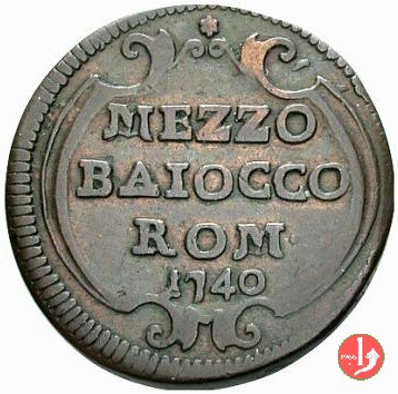 Mezzo baiocco 1740 (Roma)