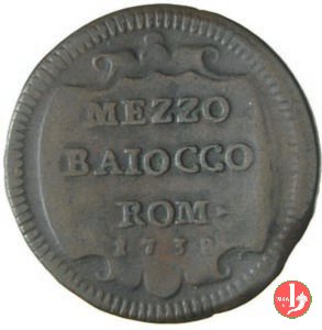 Mezzo baiocco 1738 (Roma)