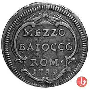 Mezzo baiocco 1739 (Roma)