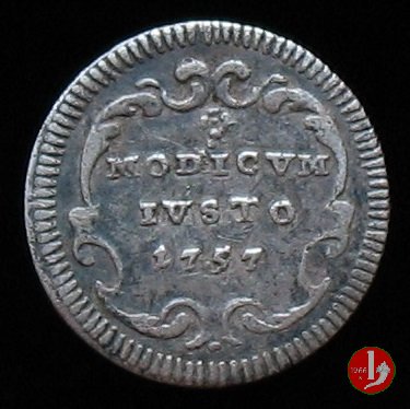 Mezzo grosso MODICVM IVSTO 1757 (Roma)