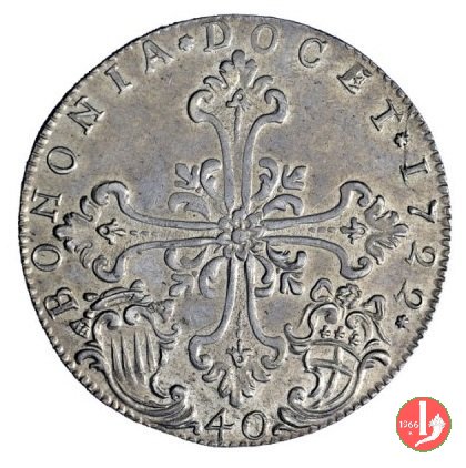 Mezzo scudo da 2 lire 1722 (Bologna)