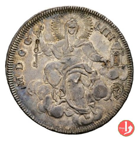 Mezzo scudo romano 1753 (Roma)