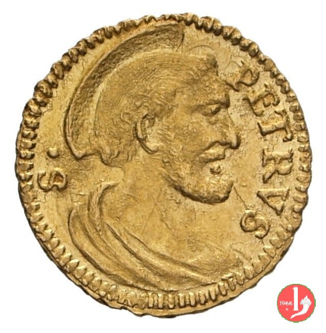 Mezzo scudo romano d'oro 1752 (Roma)