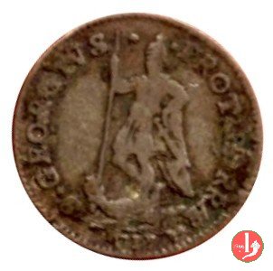 Muraiola da 2 Baiocchi con San Giorgio 1717 (Ferrara)