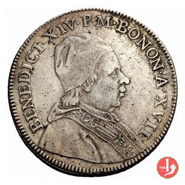 Scudo da 4 lire <em>(monete medagliformi)</em> 1756 (Bologna)