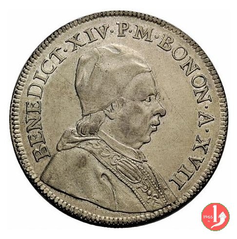 Scudo da 4 lire <em>(monete medagliformi)</em> 1757 (Bologna)