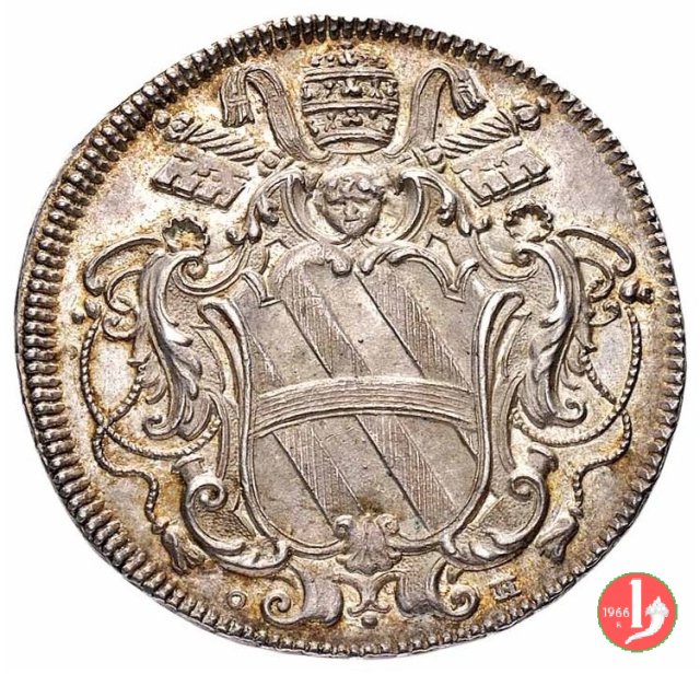Testone Anepigrafe 1734-1735 (Roma)
