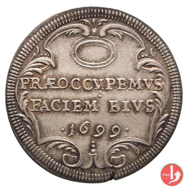 Testone PRAEOCCVPEMVS FACIEM EIVS 1699 (Roma)