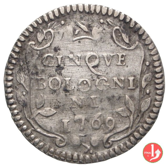 carlino da 5 bolognini 1769 (Bologna)