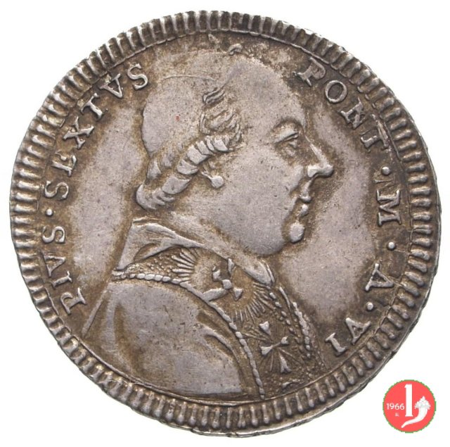 doppio giulio del III tipo (busto) 1780 (Roma)
