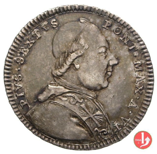 doppio giulio del III tipo (busto) 1780 (Roma)