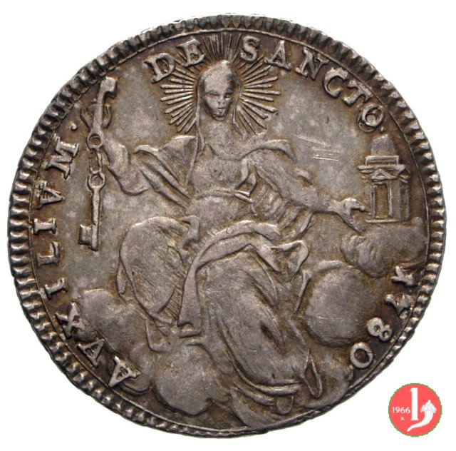 doppio giulio del III tipo (busto) 1780 (Roma)