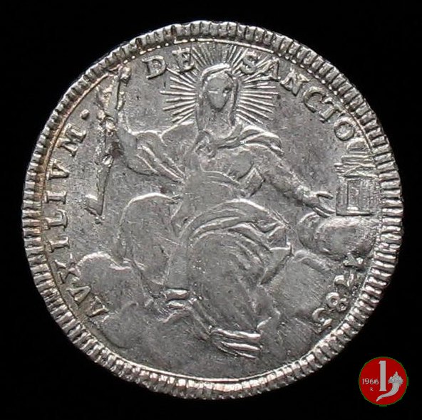 doppio giulio del IV tipo (stemma semplice) 1783 (Roma)