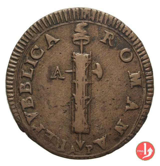 due baiocchi (con sigla "A-P") 1799 (Ancona) due baiocchi (con sigla "A-P") 1799 (Ancona)