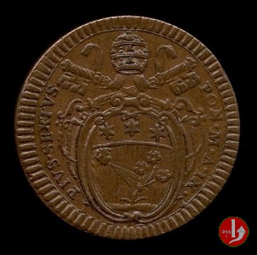 mezzo baiocco del 1° tipo (stemma ovale) 1783-1784 (Roma)