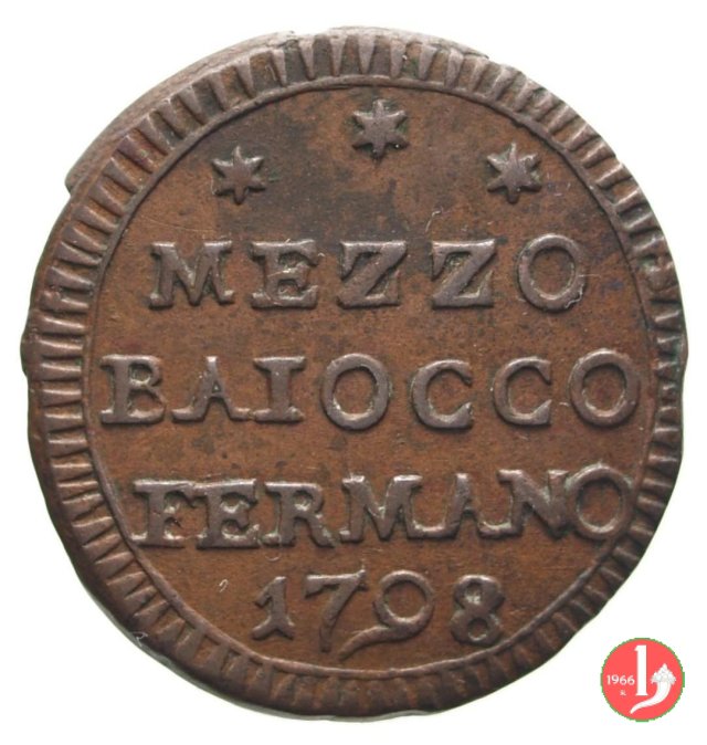 mezzo baiocco 1798 (Fermo)