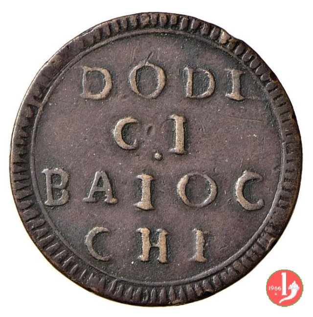 muraiola da 12 baiocchi 1793 (Roma)