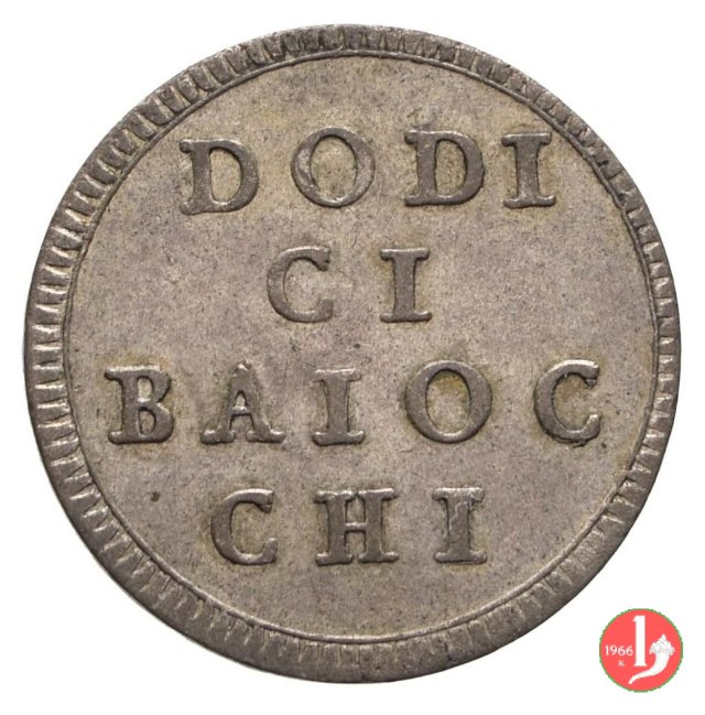 muraiola da 12 baiocchi 1793 (Roma)