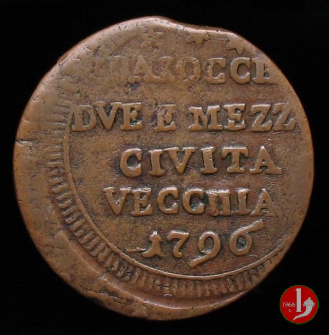 sampietrino da 2 1/2 baiocchi 1796 (Civitavecchia)